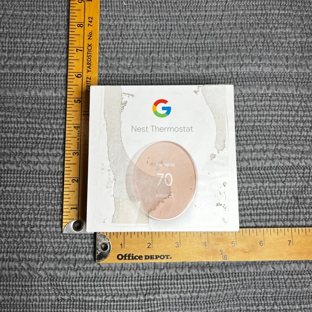 Google Nest Thermostat Smart WiFi Programmable Sand G4CVZ No Bracket/Cover